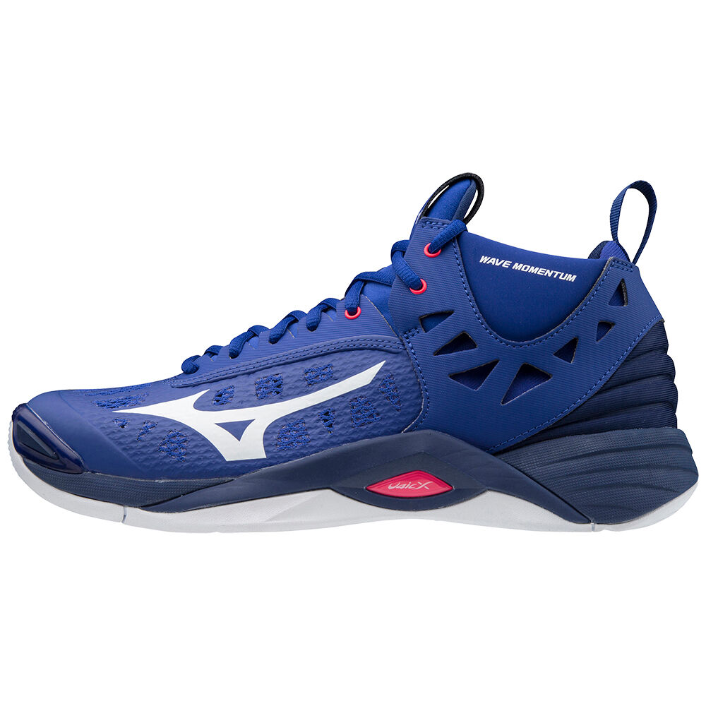 Mizuno Wave Momentum Mid Cut Férfi Röplabda Cipő Kék/Fehér ZIP710958